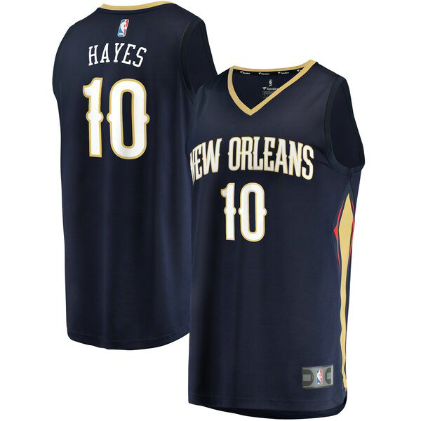 Maillot nba New Orleans Pelicans Icon Edition enfant Jaxson Hayes 10 Bleu marin